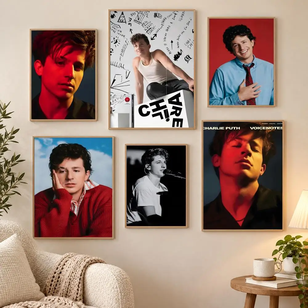 Singer C-charlies Puths Poster Waterproof HD Modern Peel And Stick Wall Decor Living Room Dorm Garage