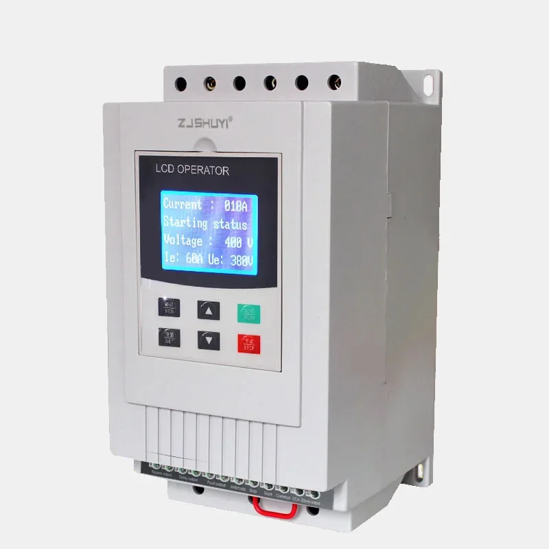 The Three-phase Motor SYR5 Soft Starter 11-22KW 30KW 37KW 45KW 55KW 75KW Bypass Soft Starter The Operating System in English