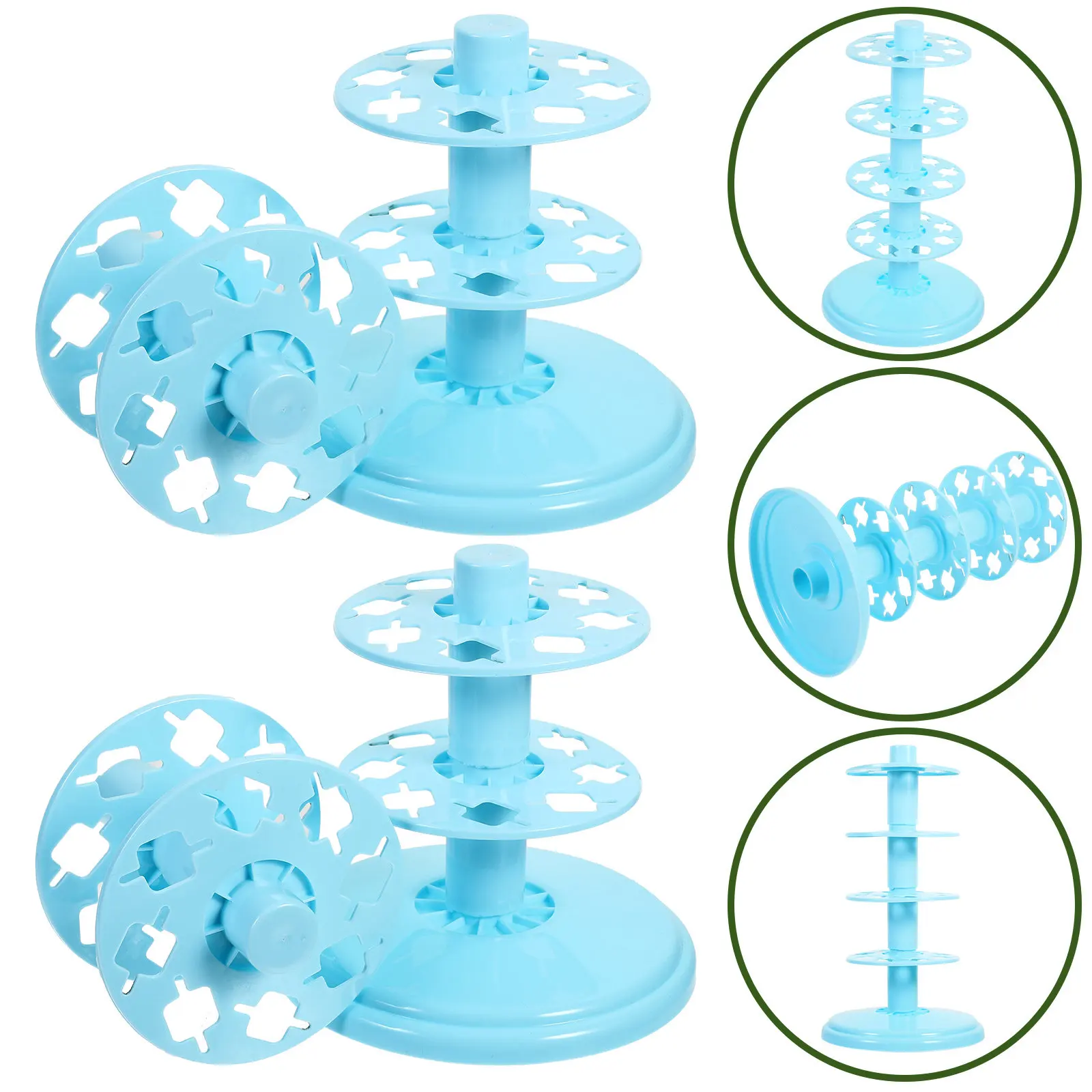 2Pcs Lollipop Display Rack Tower Shaped Multi-Layer Candy Holder Large Capacity Plastic Stand for Store Party Celebration