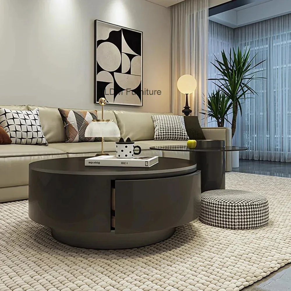 

Nordic Luxury Coffee Table Decoration Living Room Aesthetic Round Coffee Tables Minimalist Cute Mesa De Centro Home Furniture
