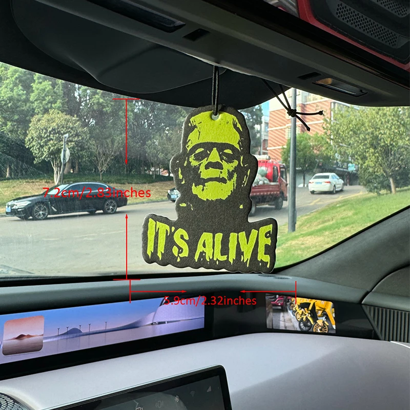 Frankenstein It`S Alive Bahamian Sea Breeze Scent (Romantic Scent) Car Fragrance Tablets, Wardrobe Air Freshener, Perfume, Rearview Mirror Decoration, Car Interior Pendant, Natural Scent Air Purifier, Anime Cartoon Toilet Fragrance Sachet, Living Room Office Room Bedside Hanging Ornament