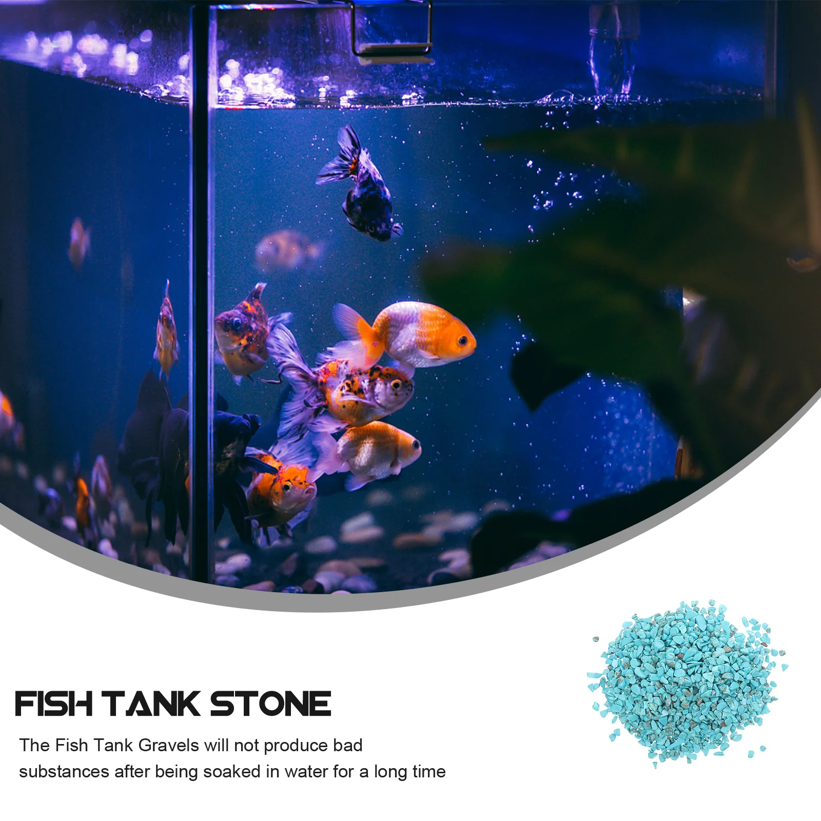 

2 Bags Durable Turquoise Stones Natural Fish Tank Gravel Aquarium Decorative Rocks Landscape Stones DIY Jewelry Supplies