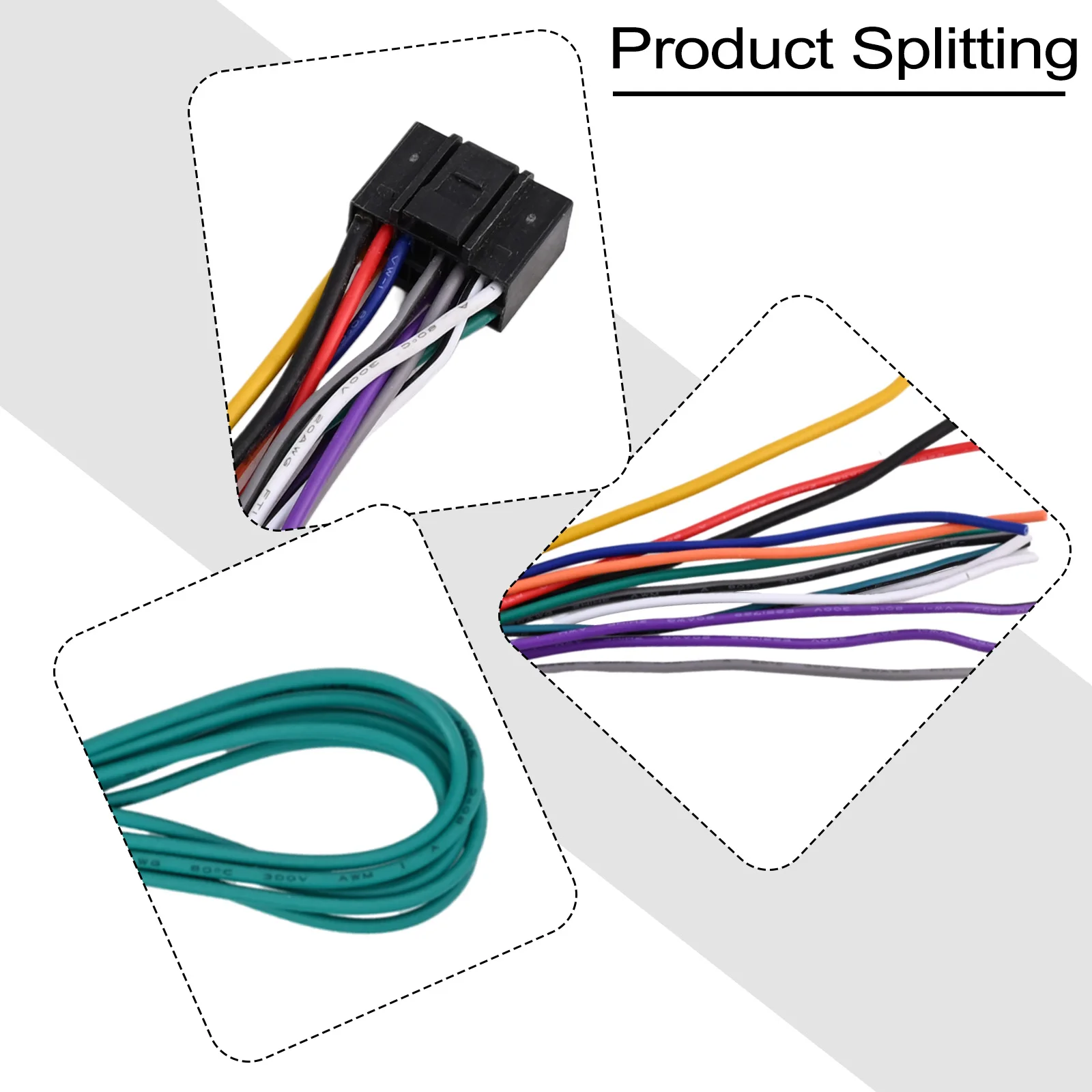 16-Pin Connector Cable 16 Pin 16 Pin Easy Installation High Compatibility Reliable Audio Signal Secure Connection