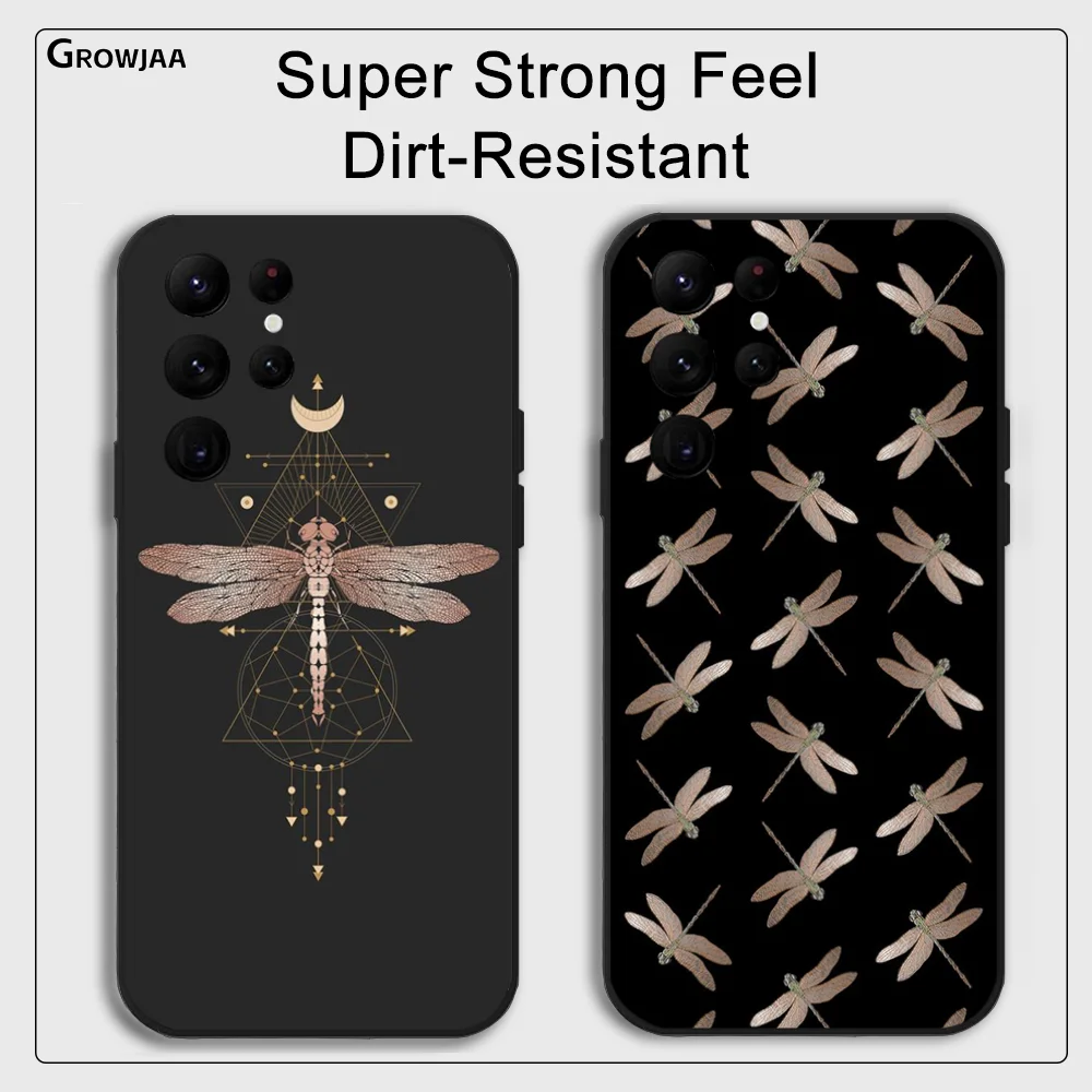 Dragonfly Animal Insect Phone Case for Samsung Galaxy S24 Ultra S22 S23 Ultra S21 S20 5G Protective Silicone TPU Funda Cover