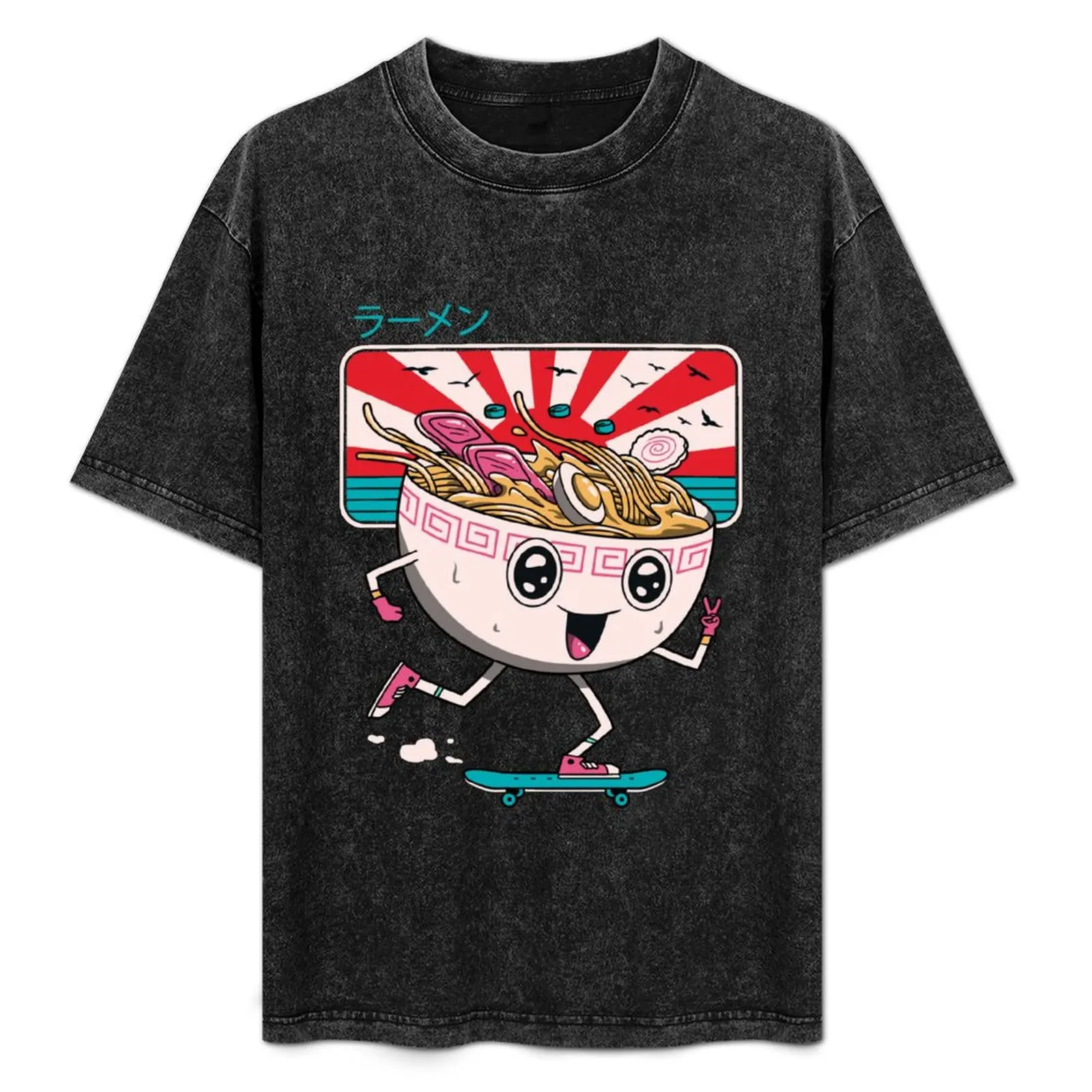 Camiseta Tokyo Ramen para hombre, Camiseta de algodón de verano, camisetas 100% para hombre, camiseta gráfica divertida, camiseta informal para hombre