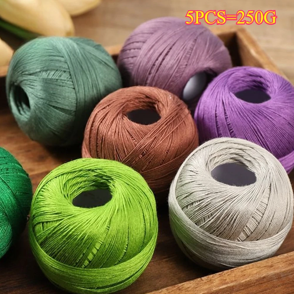 5 шт. 250 г шелковая кружевная пряжа, летняя хлопковая пряжа для вязания одежды своими руками, швейная машина, ручная вязка, кружевная нить, пряжа для вязания крючком