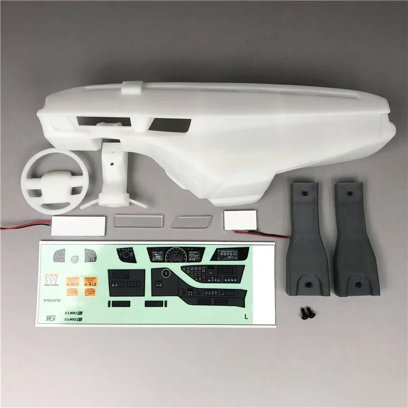 1:14th Scale RC Truck Plastic Simulation Left Peptide Right Peptide Interior Center Console for Tamiya VOLVO FH16 56360 750