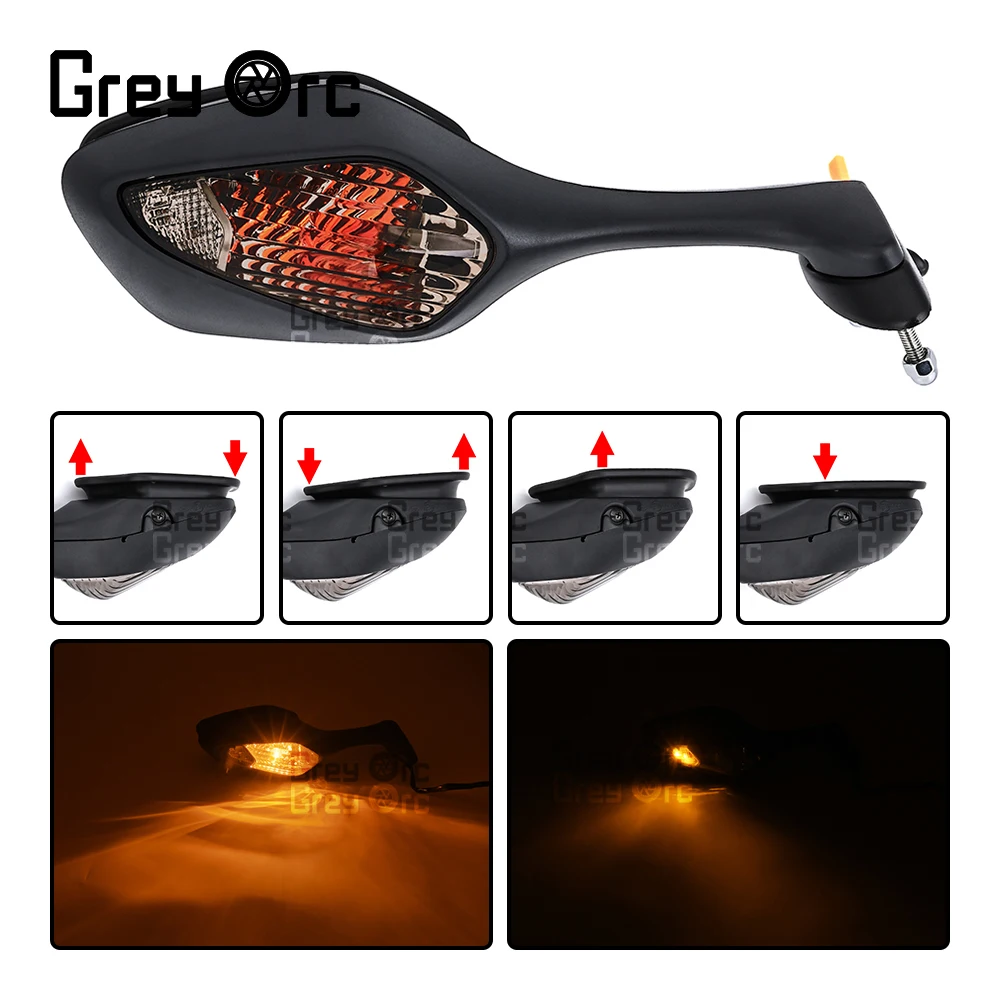 

For Honda CBR 1000 RR 2008-2016 VFR 1200 2010-2017 Accessories Motorcycle Foldable Rearview Mirror With Turn Signal Light