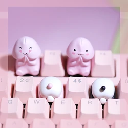 Keycaps Mechanical Keyboard Cute Pink Black Blue Bear Ass Key Cap Personalized Keycaps Single Customize Cherry Mx Esc Keycap