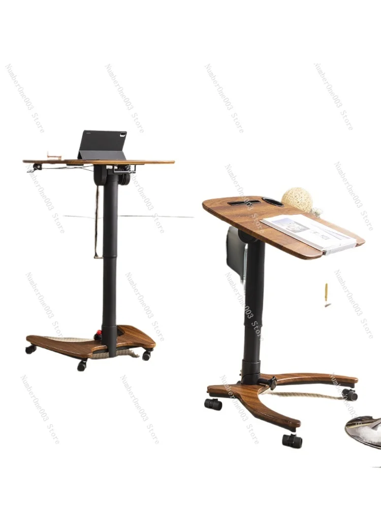 

Folding Lifting Computer Desk Standing Lifting Workbench Movable Flip Learning Children's Solid Wood Desk