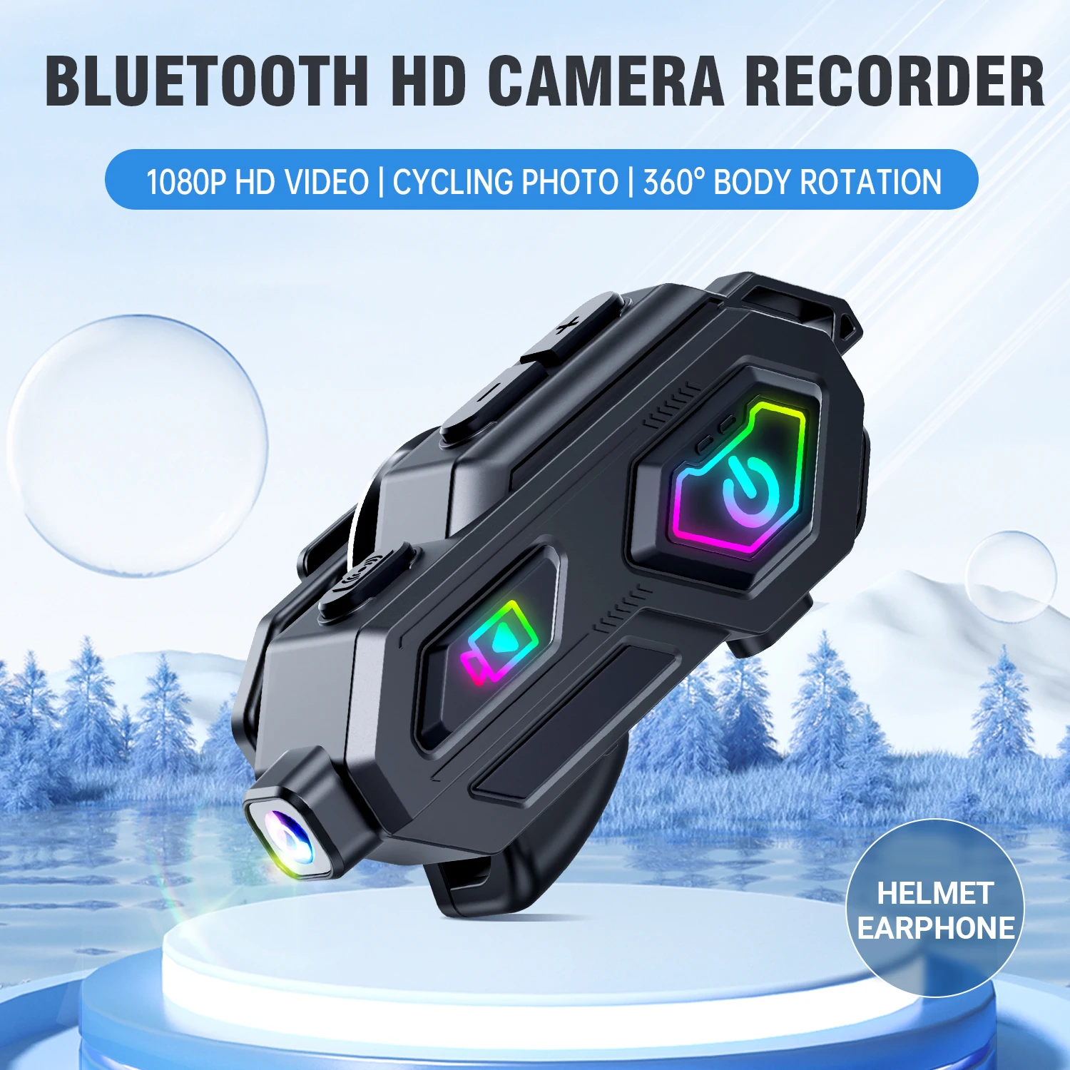 

C8 MAX Bluetooth Motorcycle Intercom Helmet Headset with WiFi App Control Motorbike Dash Cam DVR for Moto Auto