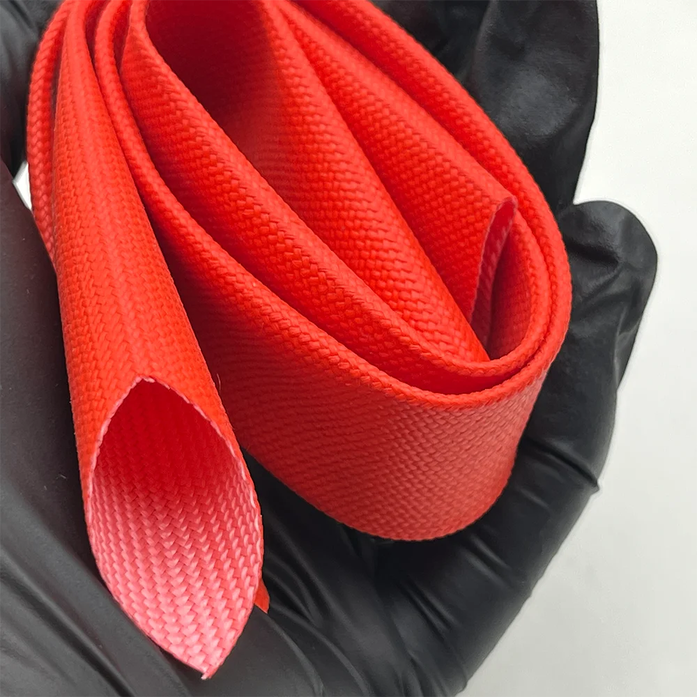 5 Colors Silicone Coated Fiberglass Braided Sleeve ID1~20mm 200 Deg.C High Voltage Insulation Tube for Wiring Cable Protection