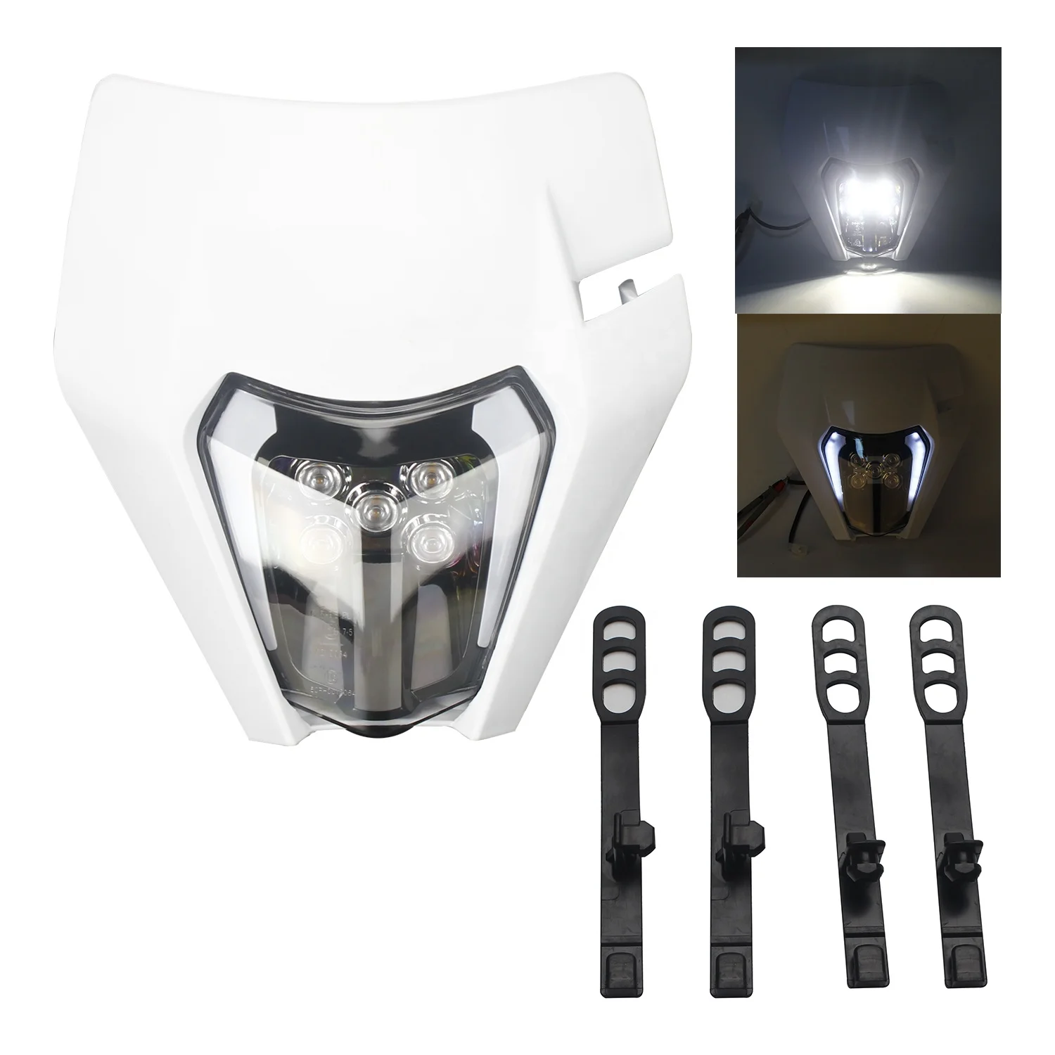 Motorcycle LED Headlight Kit Enduro MX Dual Sport Head Light Front Running Lamp for SX XC EXC XC-W SX-F XCF-W