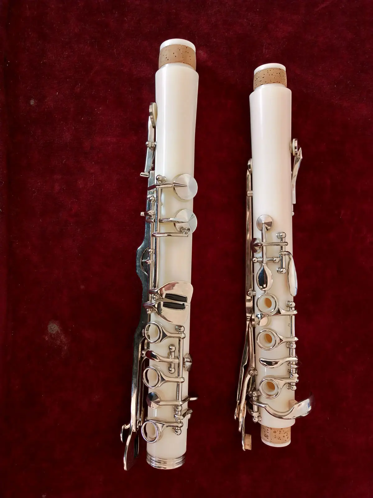 Excellent G Key Clarinet With Case White Bakelite Nickel Plated Clarinetto