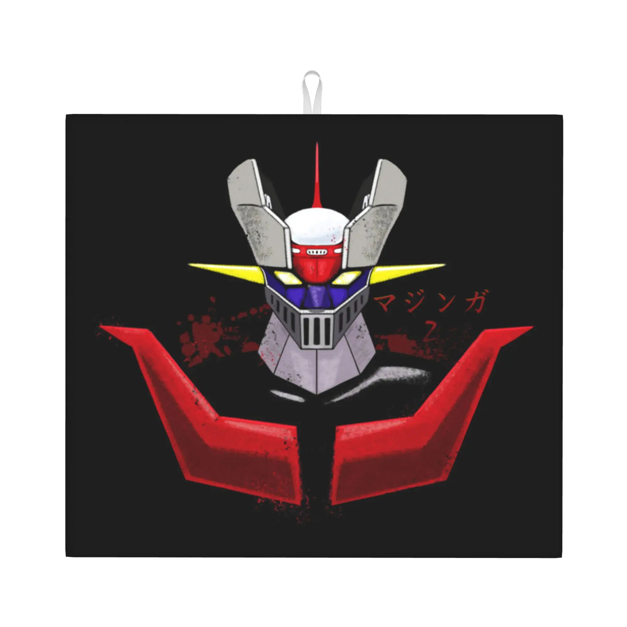 Drying Mat For Kitchen Ufo Robot Grendizer Goldrake Mazinger Z Barware Tableware Oil Proof Washable Kitchen Sink Drying Pad