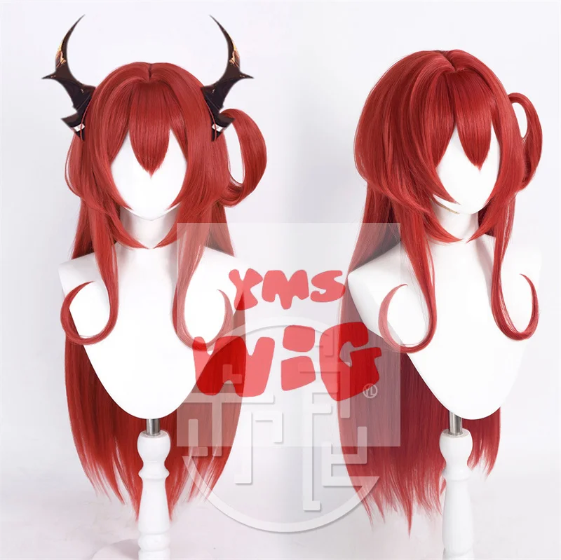 

Game Arknights Surtr Cosplay Wig Women Surtr Hair Arknights Cosplay Wig Horns Headwear Halloween Props