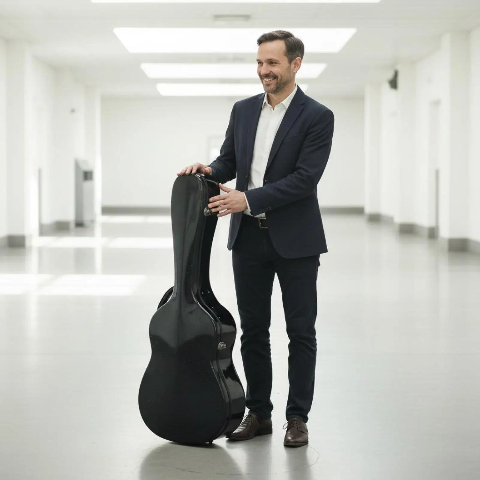 Acoustic Guitar Case Waterproof Hard Guitar Case Humidity-resistant Musical Instrument Storage for Air Travel, Travel, Transport