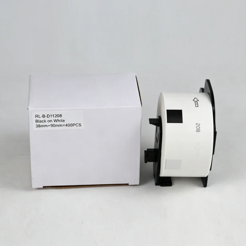 1-5 Rolls DK-11208 Label 38*90mm Die Cut Work Compatible for Brother QL-800 QL-580N QL700 Printer White Paper DK11208 DK-1208