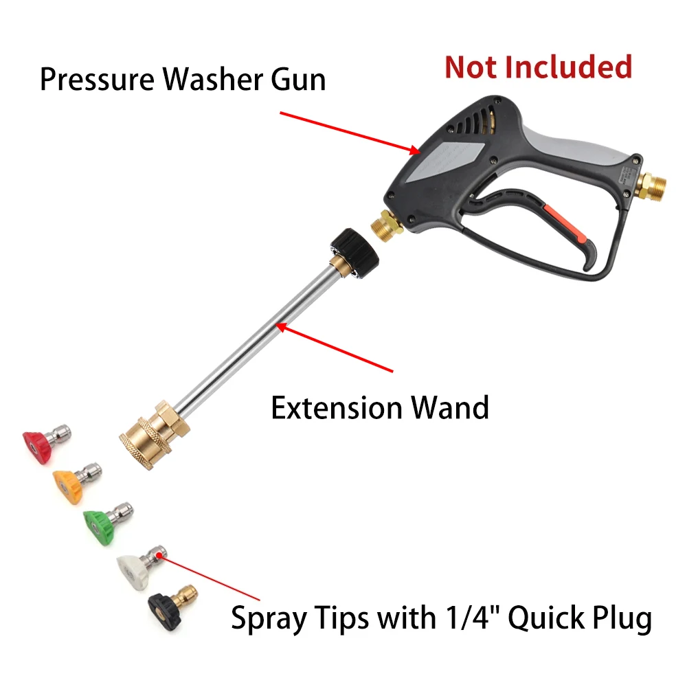 Imagem -03 - Lança Rod Lance Adaptador para Alta Pressão Washer Gun de Conexão Rápida Apto para Karcher Lavor Bosch Nilfisk Interskol 13cm