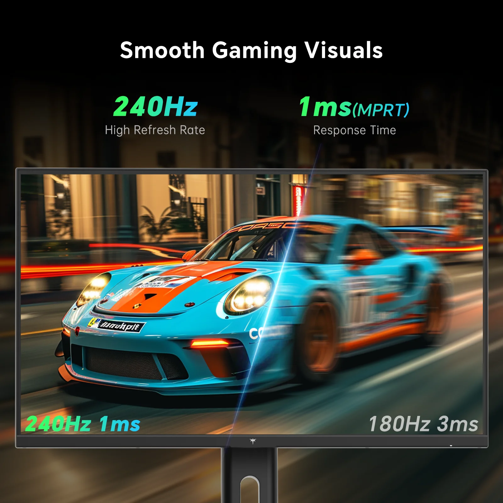 شاشة ألعاب KTC 27 بوصة 240 هرتز، شاشة كمبيوتر IPS سريعة FHD 1080 بكسل مع مزامنة تكييف، حامل HDR Vesa، HDMI/DP/USB، H27F7 #2