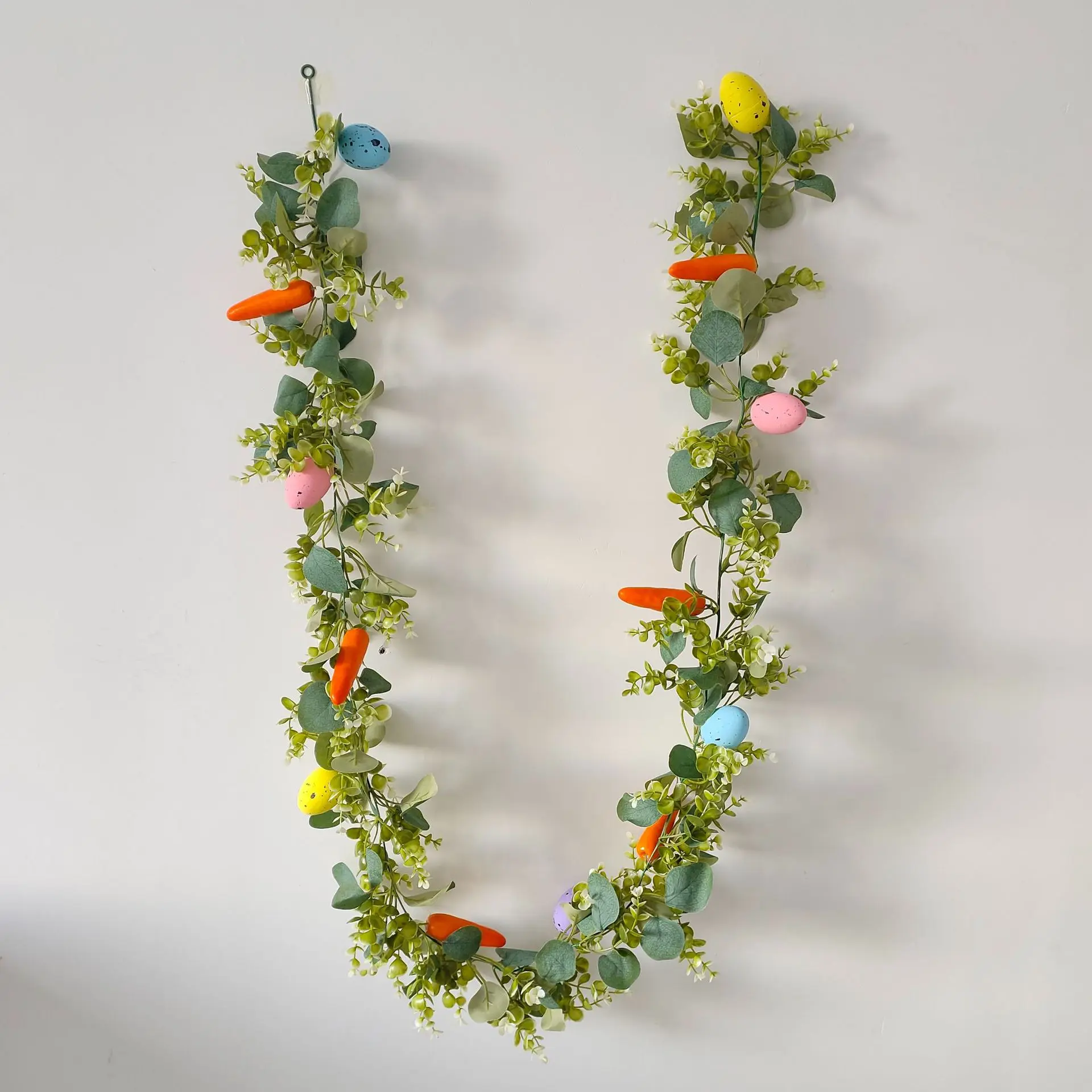 Easter simulation egg rattan holiday atmosphere decoration wedding decoration wall indoor greenery hanging ornaments
