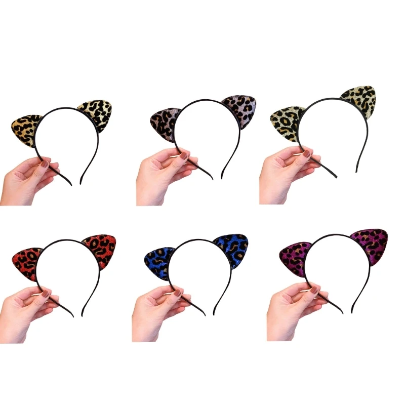 Animal Ear Headband Girl Costume Supplies Multipurpose Decorative Hairclip for Shopping Traveling Camping Hiking