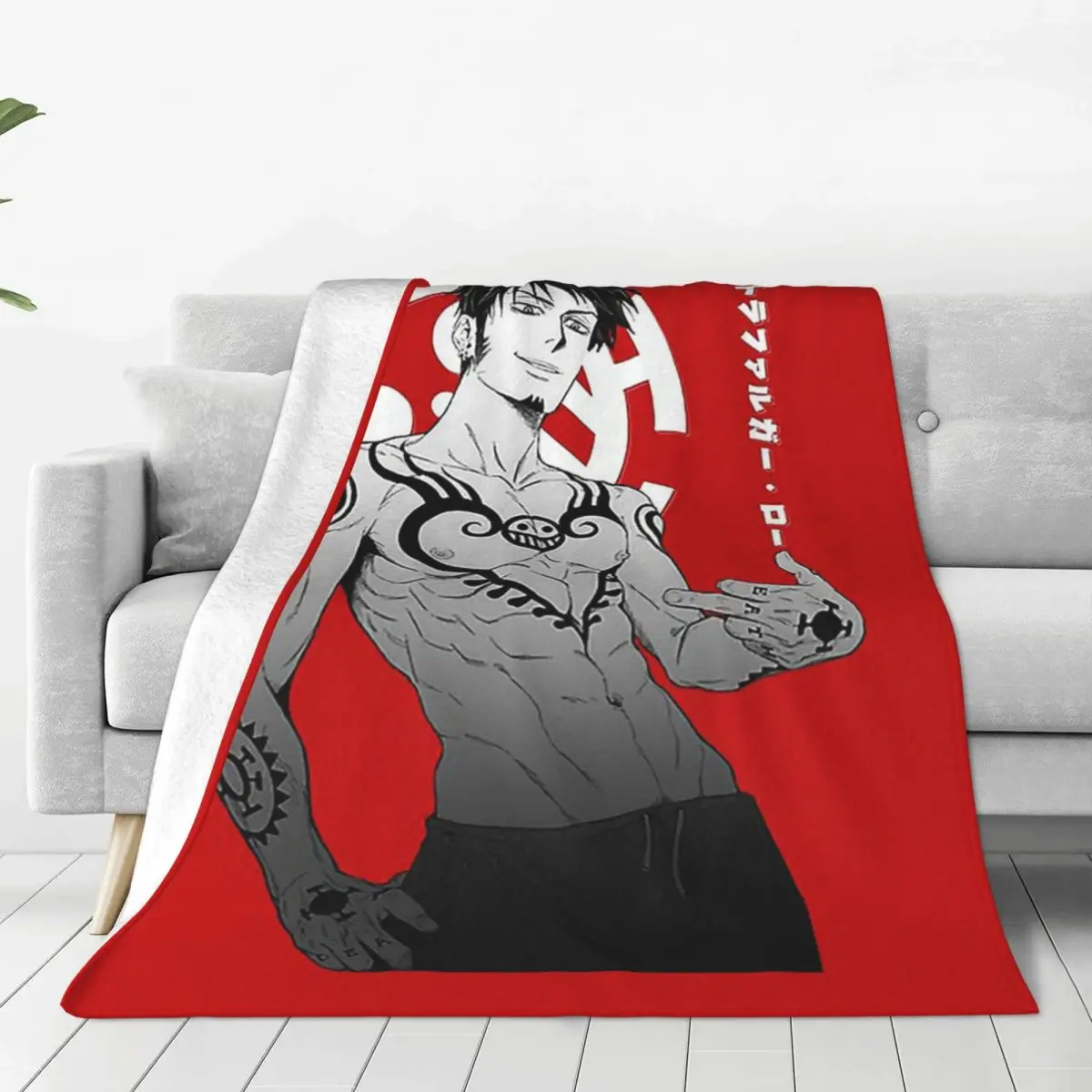 Trafalgar Law Blankets Flannel Breathable Sofa Throw Blankets For Home Bedroom Outdoor Throws Bedspread Quilt