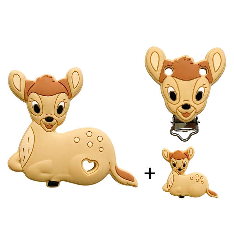 3 قطعة/المجموعة ديزني سيليكون الكرتون الشكل عضاضة الخرز ومقاطع الطفل عضاضة هوة سلسلة اكسسوارات التسنين مجوهرات اللعب