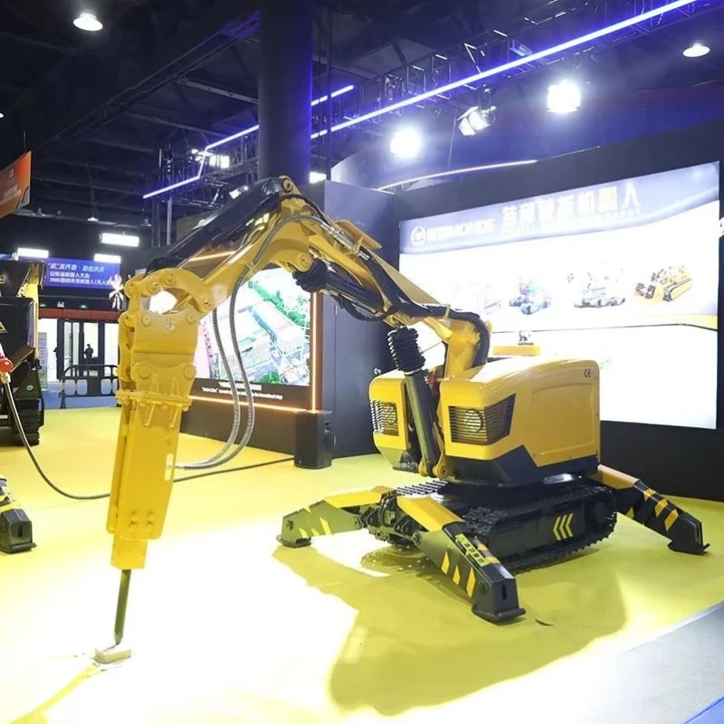 Demolition Robot Remote Control Electric Crawler Robotic Rock Breaker Machine For Indoor Confined Space Concrete Repair