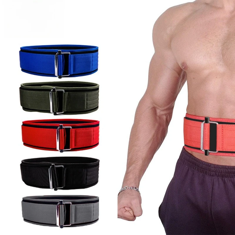 

Спортивный пояс для тяжелой атлетики, самоблокирующаяся пряжка, синий пояс из ЭВА для фитнеса, жесткий протектор для пауэрлифтинга, защита для талии