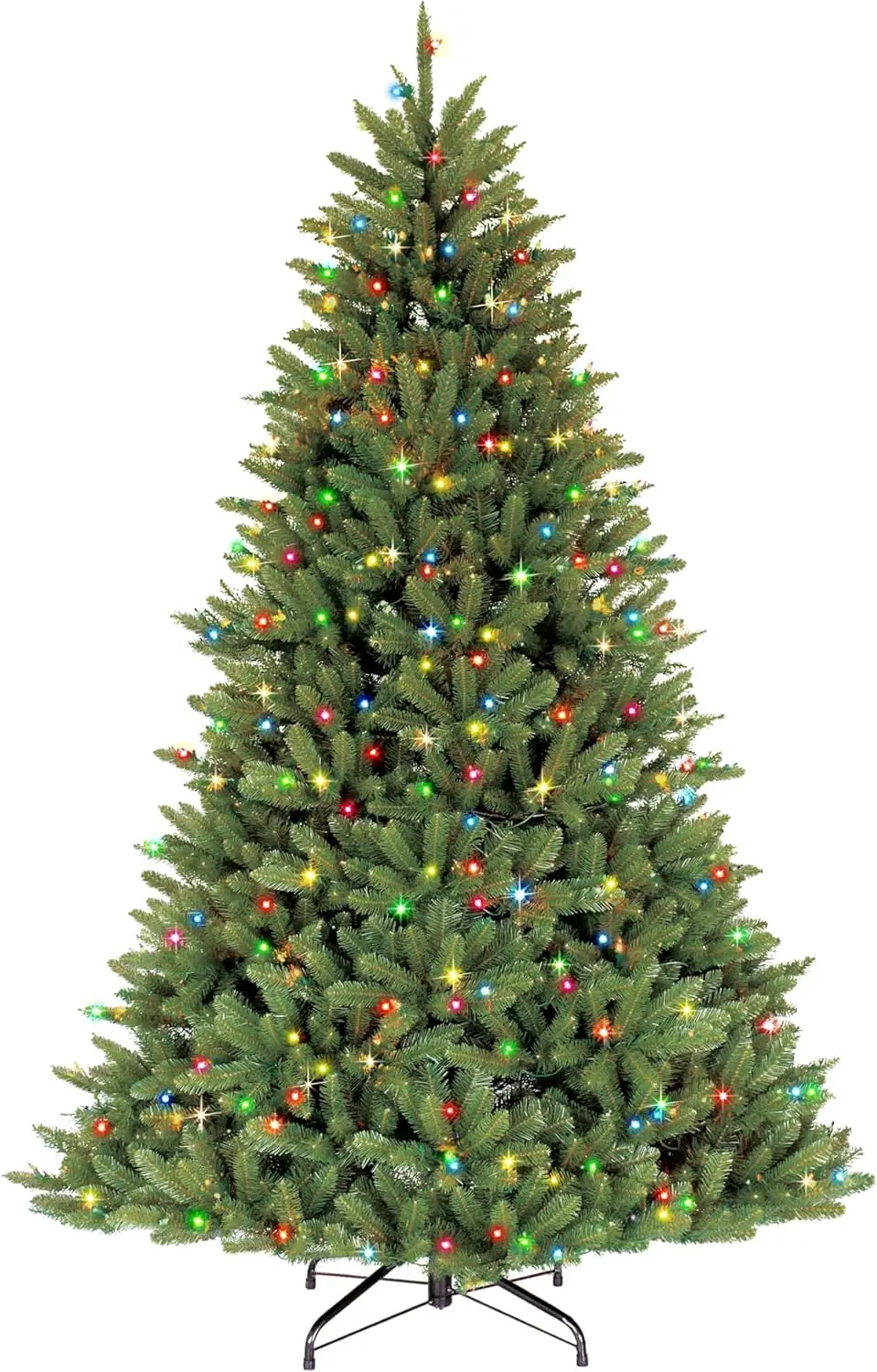 7.5 Foot Pre-Lit Fraser Fir Artificial Christmas Tree With 750 Ul-Listed Color Select Clear/Multi Led Lights, Green