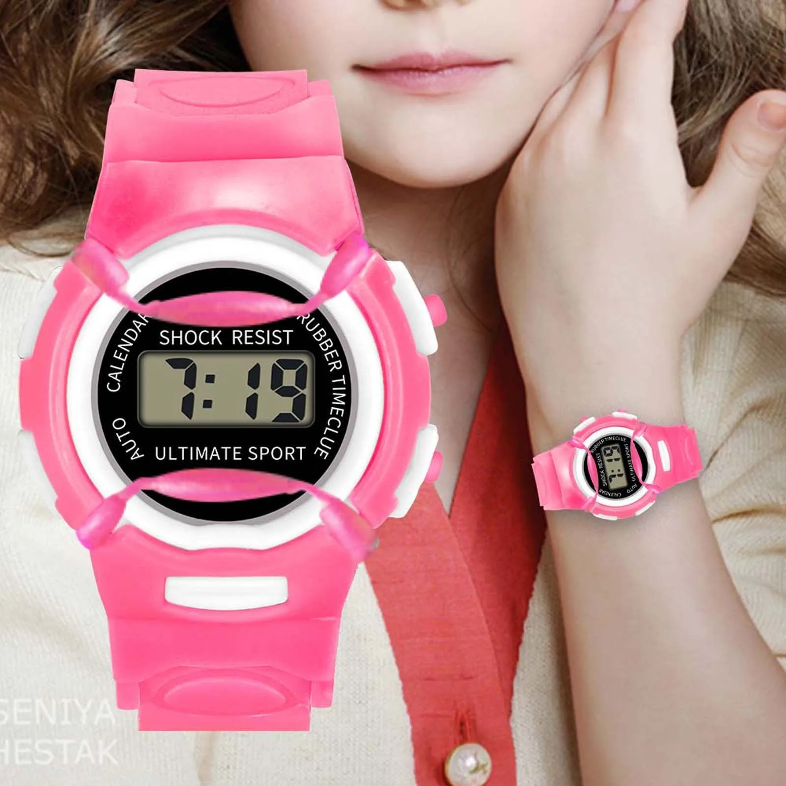 Orologio digitale per bambini Orologi sportivi multifunzione per ragazzi e ragazze Orologio sportivo digitale per bambini a LED Orologi per studenti Regalo Relogio