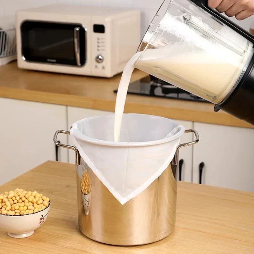 100/200Mesh Filter Squeeze Water Bag Nut Milk Net Yogurt Tea Beer Coffee Food Filter Strainers Mesh Kitchen Strainer Bags