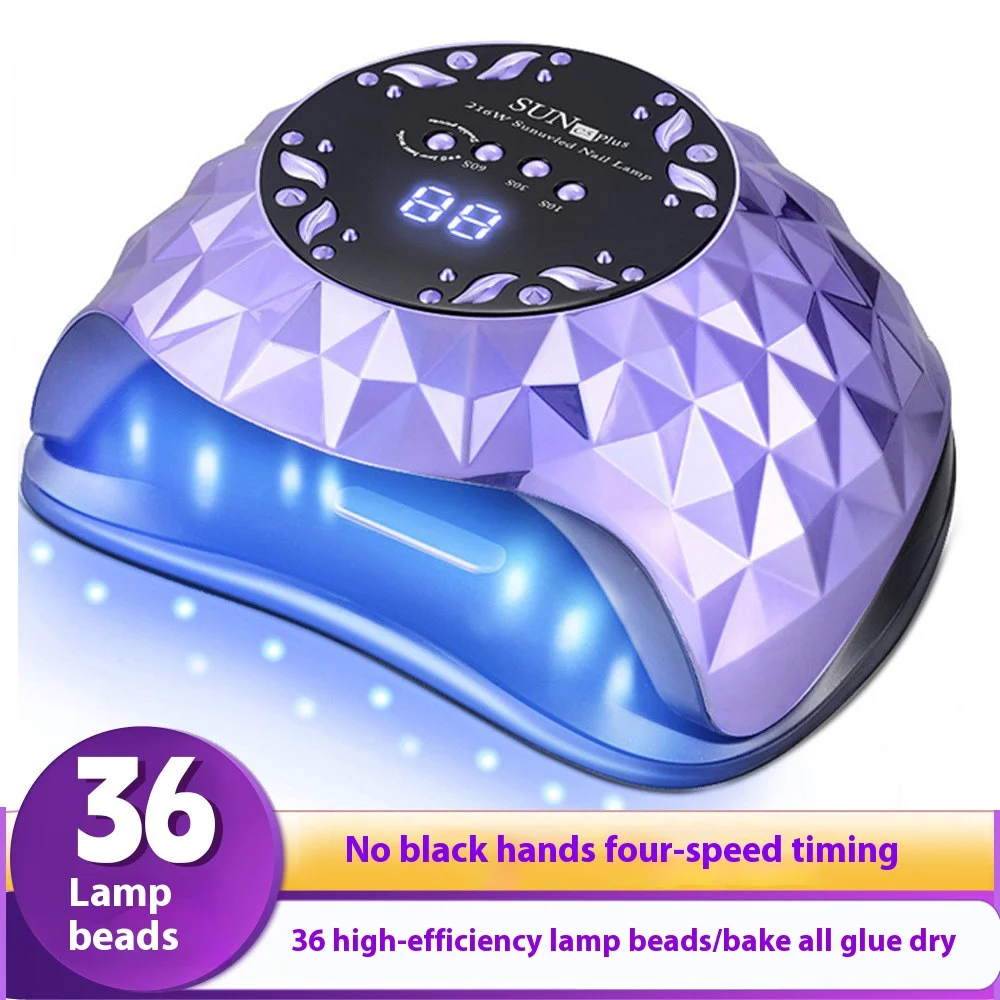 Professional 216W UV LED Nail Lamp With Infrared Sensor And Four Timer Settings For Gel Polish Curing And Drying