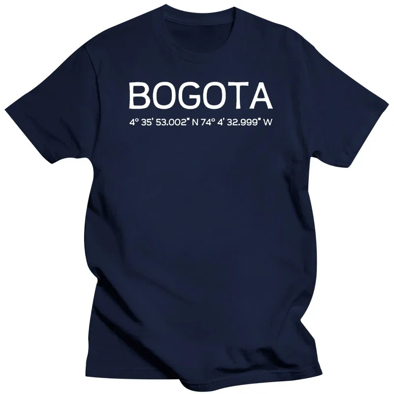 New fashion heavyweight vintage Summer Round Funny Bogota Colombia T Shirt Men 100% Cotton Boy Girl T Shirts Crew Neck Clothes