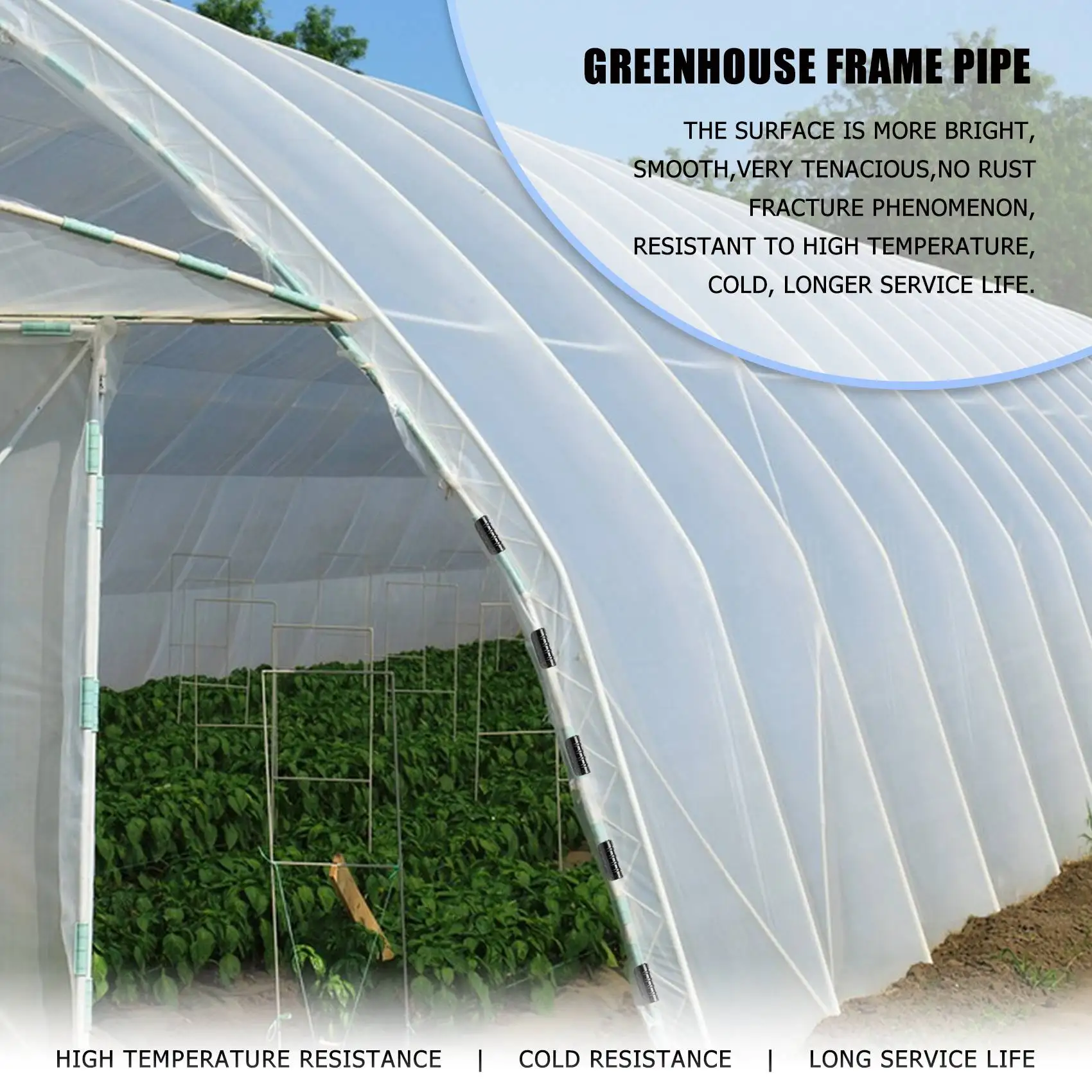 50PCS Schwarz Gewächshaus Kunststoff Film Rahmen Rohr Rohr und Film Clip Clamp Connector Kit Garten Werkzeug 20mm