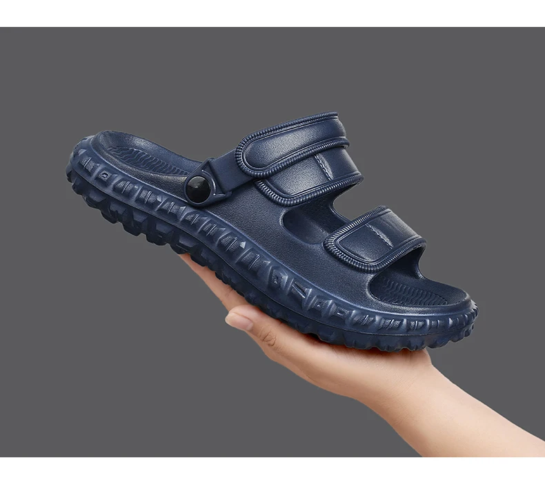 Sommerliche Übergrößen-Herrensandalen: Outdoor-Freizeitschuhe, Leder-Gartenschuhe, Rutschfeste Römerschuhe, Strand-Flip-Flops – Detail 22