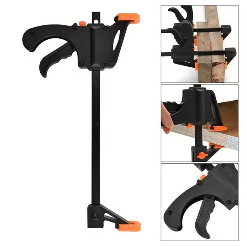  2PCS Woodworking Work Bar 4 Inch Clamp Clip Set Hard Quick Ratchet Release Clip DIY Carpentry Hand Tool Woodworking Clamp 