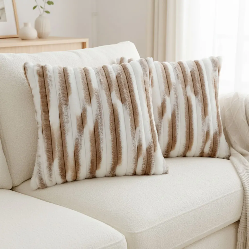 

Плюшевый чехол для подушки, комплект из 2 упаковок, ультрамягкая декоративная наволочка для дивана, дивана, гостиной, кровати, наволочка 45x45