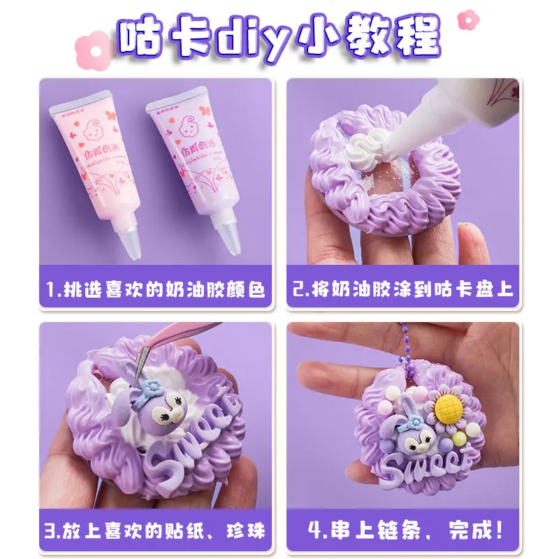 Cream Glue DIY cucka Sticker Set For Girls Handmade Diy Toy Material Cuckle Plate Full Set Of Kids Stickers