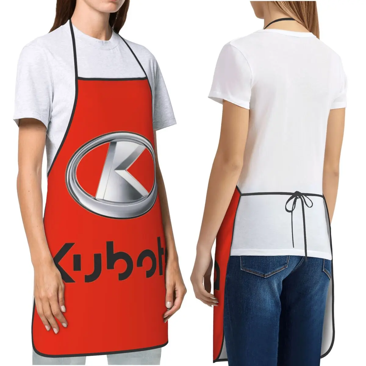 

Фартук для трактора Kubota, фартук для шеф-повара, приготовления пищи, выпечки, нагрудник без рукавов, кухонный фартук для чистки для женщин и мужчин, садоводства