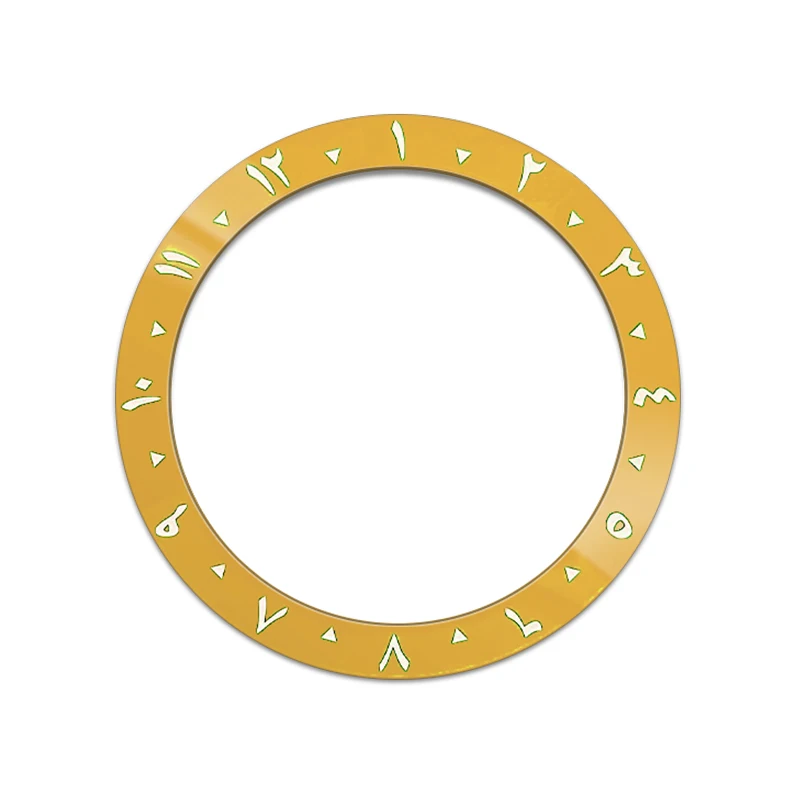 38mm Curved  Ceramics Bezel Insert Fits SKX007 SKX009 SRPD Watch Case NH35 NH36 Movement Bezel Insert Ring Men Watch Parts