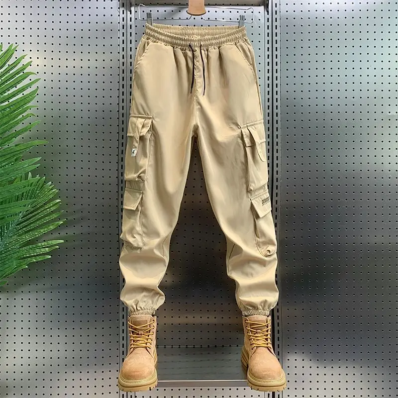 Men Cargo Pants Summer Joggers Streetwear Multi Pocket Outdoor Durable Work Trousers Elastic Cuff Casual Hip Hop Pants 2026