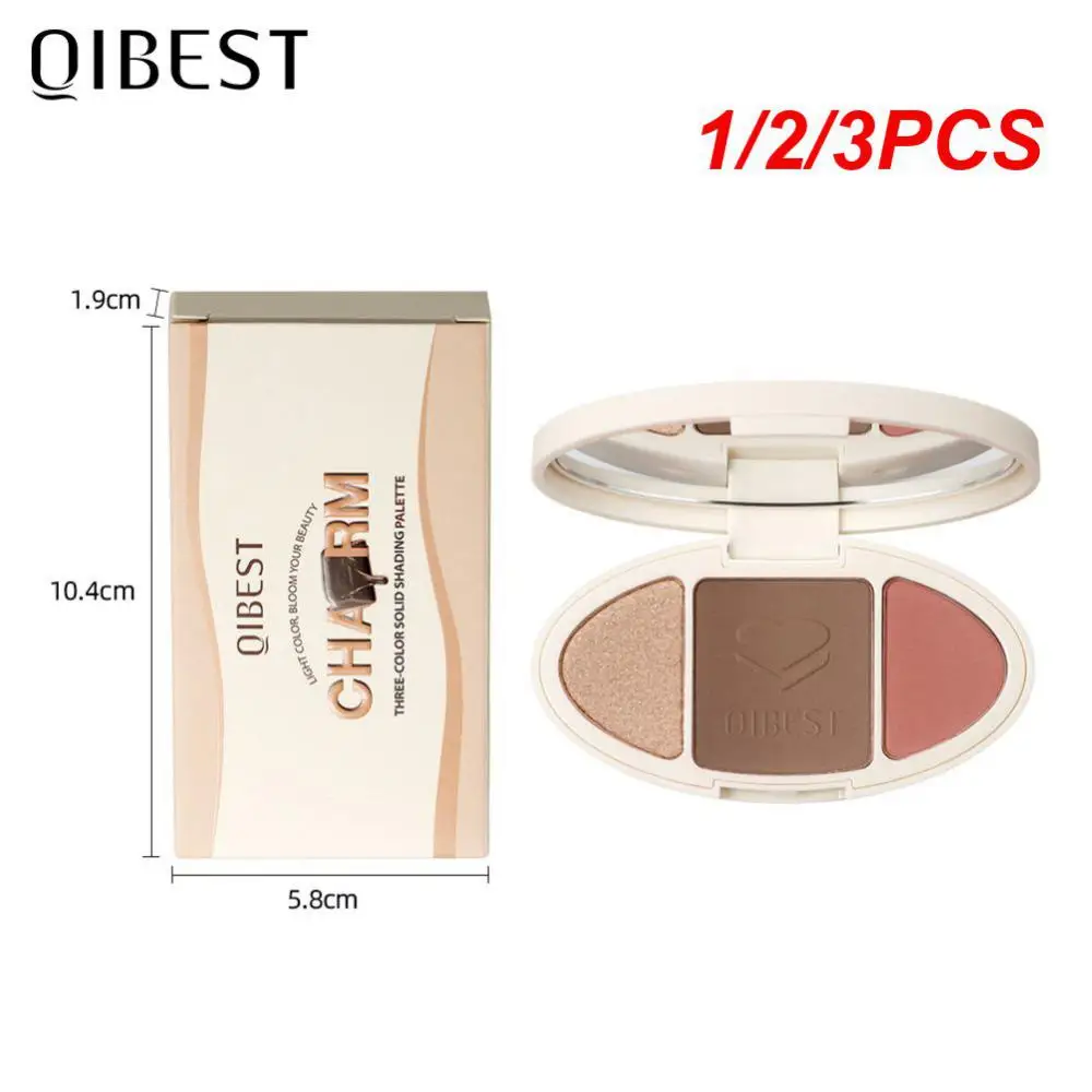 1/2/3PCS Highlighter Bronzers Natural Cheek Tint Rouge 5 Colors 3 In 1 Makeup Palette Cosmetics Face Blush Palette Face Makeup