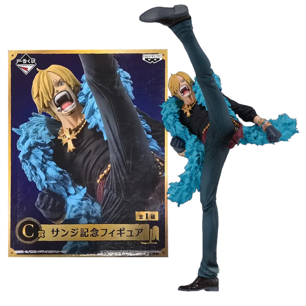 16CM Anime One Piece Sanji Figure 20th Anniversary Blue Set Doll Model Toy Gift Collection Aciton Figure PVC