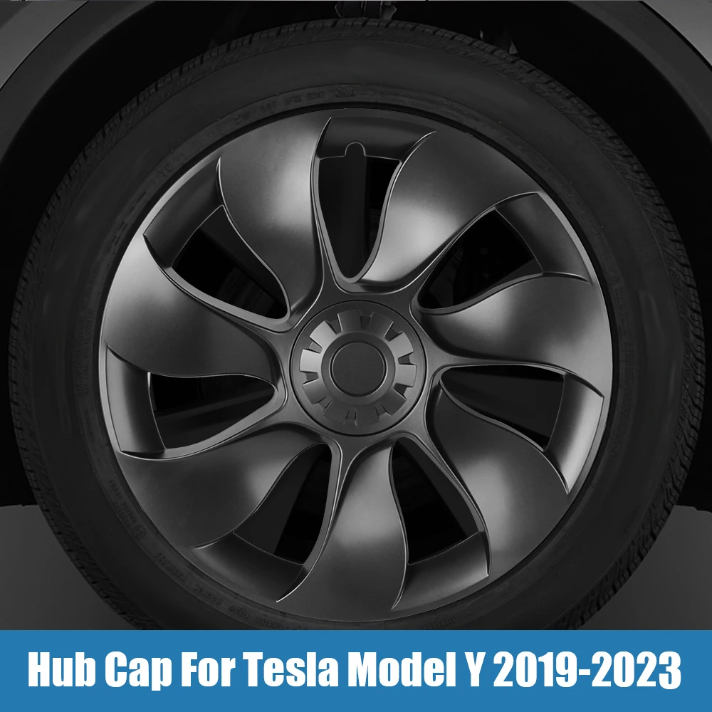 

Full Cover 4PCS For Tesla Model Y 2019-2023 Automobile Hubcap Car Accessories 19 Inch Replacement Wheel Cap Kit Hub Cap