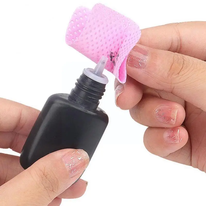 Removedor de pegamento de pestañas, toallitas de WipeCotton, Gel UV, limpiador de puntas de uñas, removedor de esmalte, almohadilla de papel sin pelusa, herramientas de maquillaje de pestañas