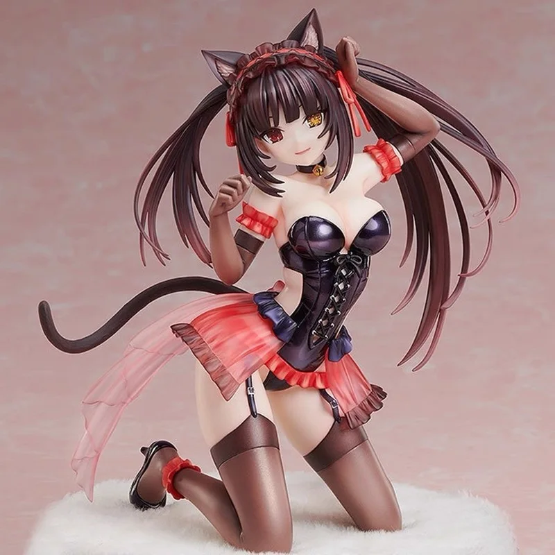 

Date A Live Protagonist Cat-Ear Tokisaki Kurumi Cute Maid Girl Figure Toys Collect Decoration Anime Peripheral Birthday Gifts