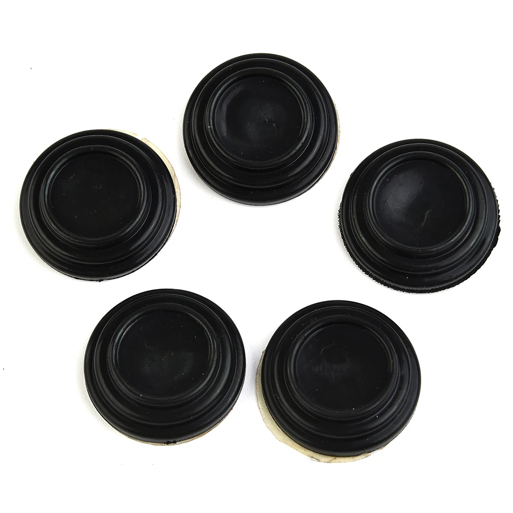 Absorber Sticker Car Shock Stickers Car Door Shock Absorber Sticker Silicone Soundproof 5Pcs Shock Absorber Black Cushion Gasket