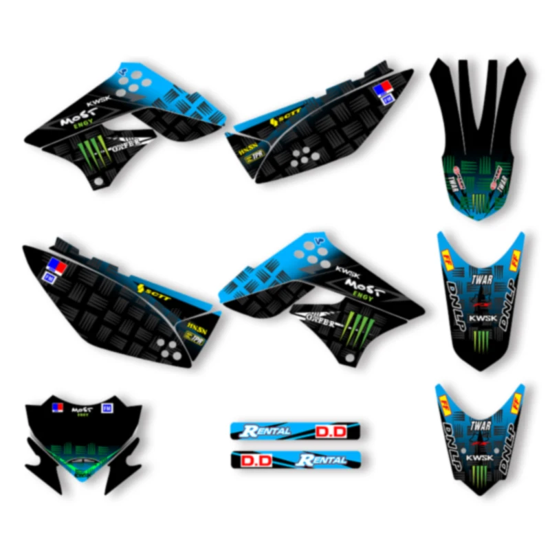 

SPACE Motorcycle Graphics Decals Stickers for KAWASAKI 2013 2014 2015 KLX125 150 Decals Stickers Kits 005